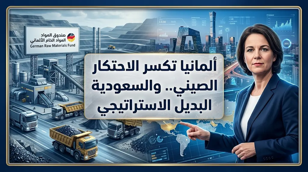 قطاع التعدين السعودي يبرز كبديل استراتيجي لسلاسل التوريد الأوروبية مع بدء زيارة وزيرة الاقتصاد الألمانية للصين
