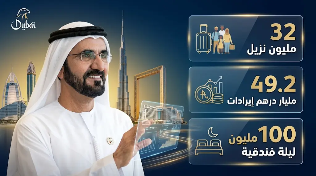 قفزة في إيرادات فنادق الإمارات لتصل لـ 49 مليار درهم واستقبال 32 مليون نزيل خلال عام 2025