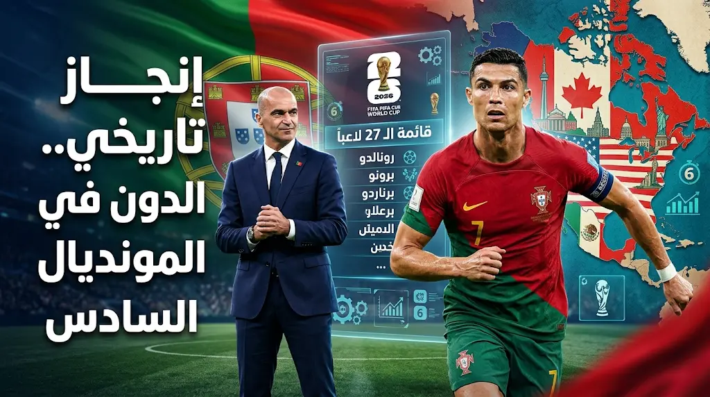 كريستيانو رونالدو يتصدر قائمة البرتغال الرسمية لمونديال 2026 وينفرد برقم قياسي عالمي