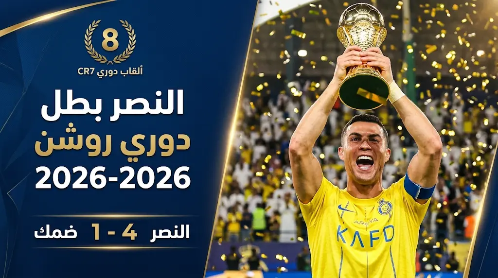 كريستيانو رونالدو يرفع اللقب الثامن في مسيرته بالدوريات بعد حسم النصر درع دوري روشن