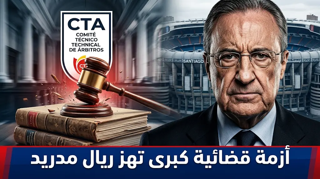 لجنة الحكام الإسبانية تعلن رسمياً تحركاً قضائياً واسع النطاق ضد ريال مدريد وفلورنتينو بيريز