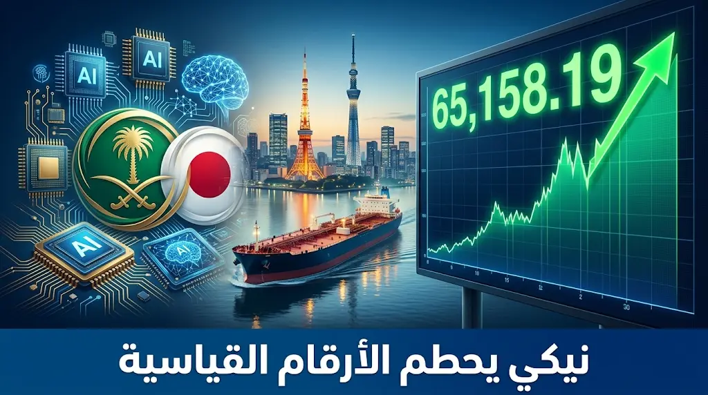 مؤشر نيكي الياباني يخترق حاجز 65 ألف نقطة لأول مرة في تاريخه وسط تفاؤل باتفاق سلام في مضيق هرمز