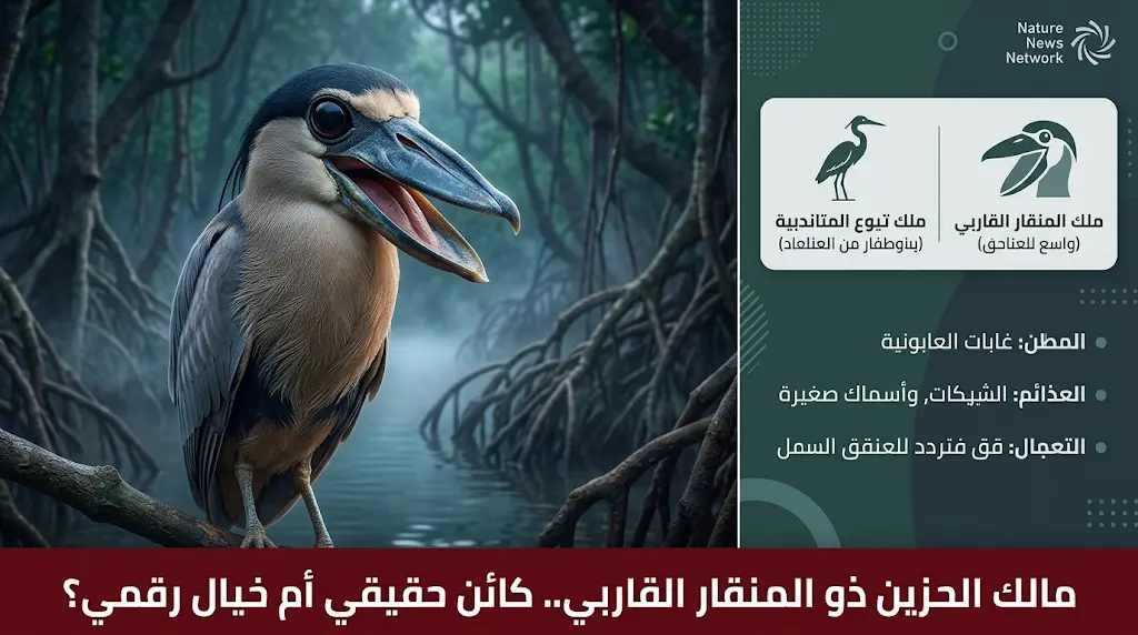 مالك الحزين ذو المنقار القاربي يتصدر التريند بملامحه الغريبة وحقيقة كونه نتاج ذكاء اصطناعي