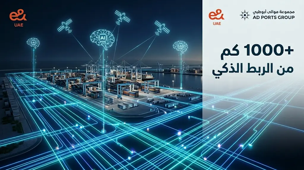مجموعة موانئ أبوظبي وإي آند الإمارات تعلنان تشغيل شبكة ألياف ضوئية بطول يتجاوز 1000 كيلومتر مدعومة بالذكاء الاصطناعي