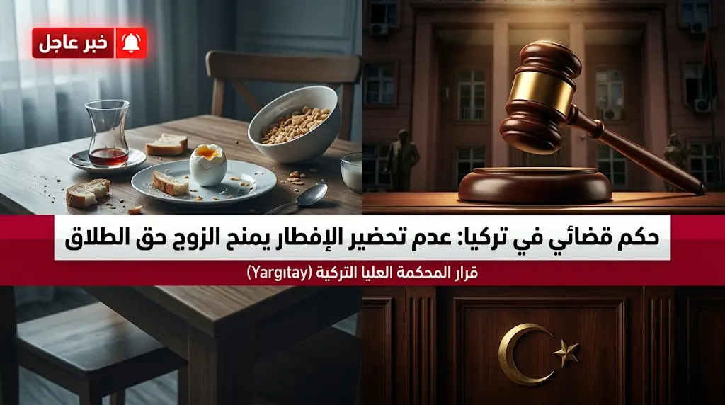 محكمة التمييز التركية تقضي باعتبار امتناع الزوجة عن تحضير الإفطار لزوجها إخلالاً بالواجبات وسنداً قانونياً للطلاق