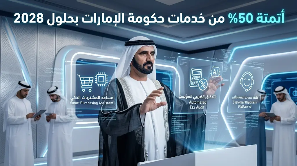 محمد بن راشد يوجه بأتمتة 50% من الخدمات الحكومية بحلول 2028 خلال خلوة الذكاء الاصطناعي المساعد
