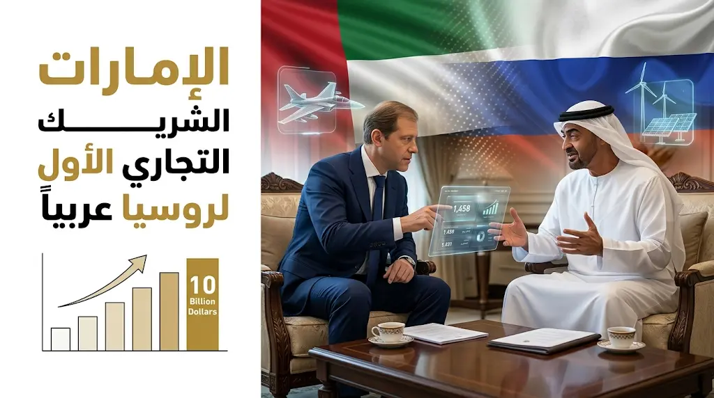 محمد بن زايد يستعرض مع مانتوروف آفاق العمل المشترك مع تصدر الإمارات قائمة الشركاء التجاريين لروسيا عربياً
