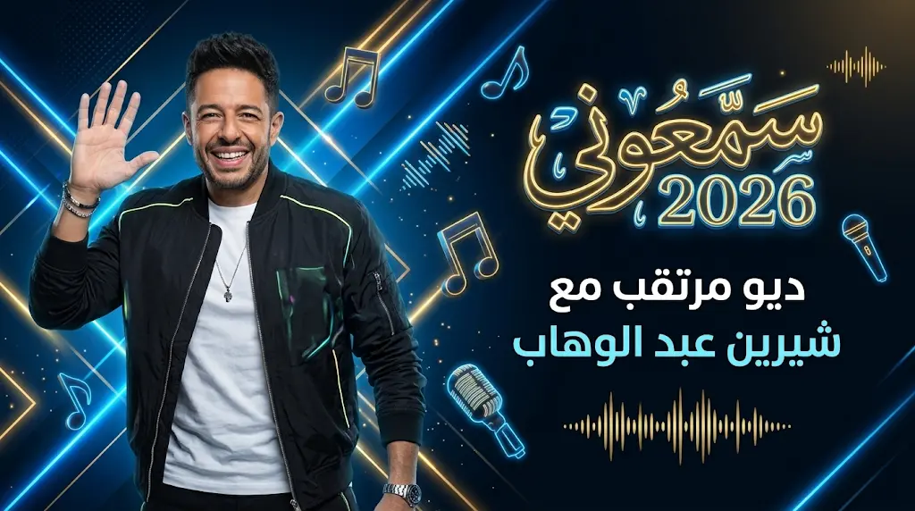 محمد حماقي يطلق مشروعه الغنائي سمّعوني 2026 ويعلن عن ديو مفاجئ مع شيرين عبد الوهاب