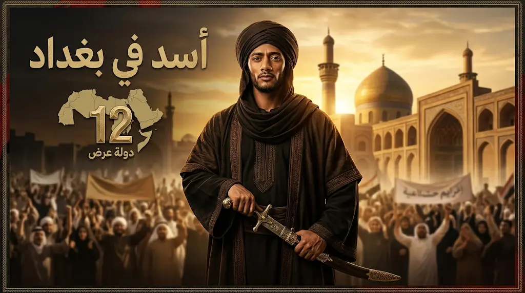 محمد رمضان يظهر بالجلباب الصعيدي في بغداد دعماً لمعجبيه خلال جولة الترويج لفيلم أسد 2026
