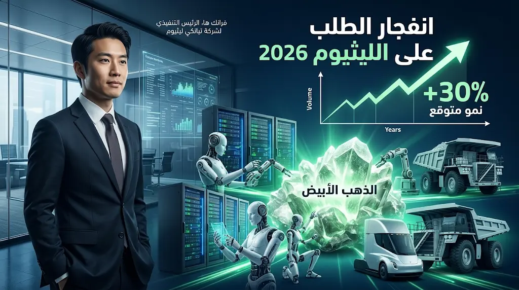 مراكز بيانات الذكاء الاصطناعي والروبوتات تقود انفجار الطلب على الليثيوم وتوقعات بنمو سنوي 30%