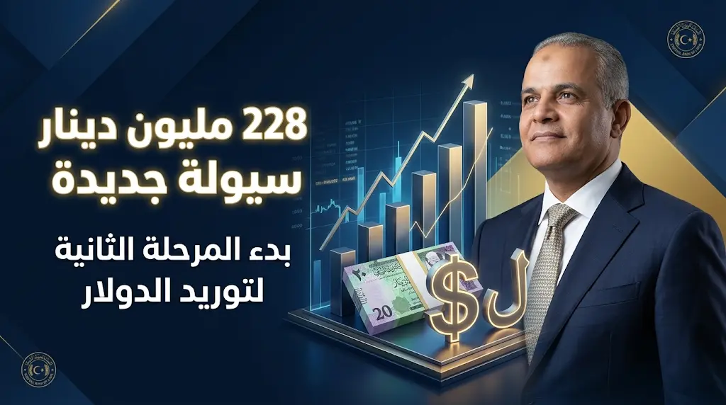 مصرف ليبيا المركزي يعلن انطلاق المرحلة الثانية لتوريد النقد الأجنبي بالتعاون مع بنك نوميسما الأمريكي