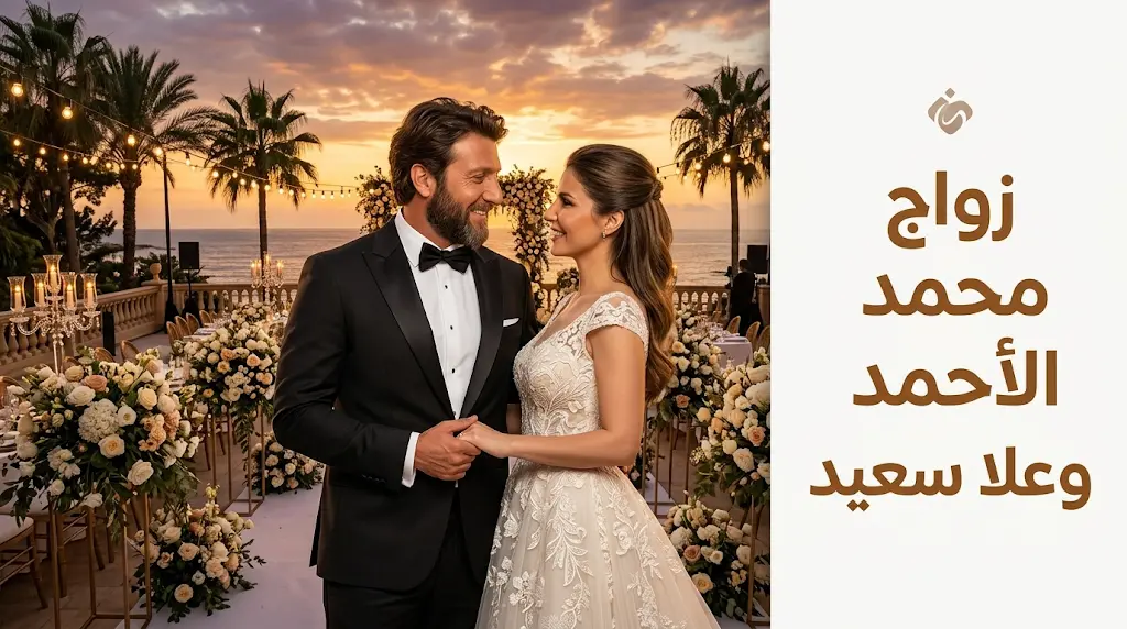 من هي علا سعيد التي أعلن محمد الأحمد ارتباطه بها رسمياً وتفاصيل زفافهما في بيروت