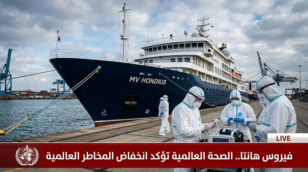 منظمة الصحة العالمية تؤكد بقاء مخاطر فيروس هانتا عند مستوى منخفض عالمياً مع وصول السفينة إم في هونديوس إلى روتردام