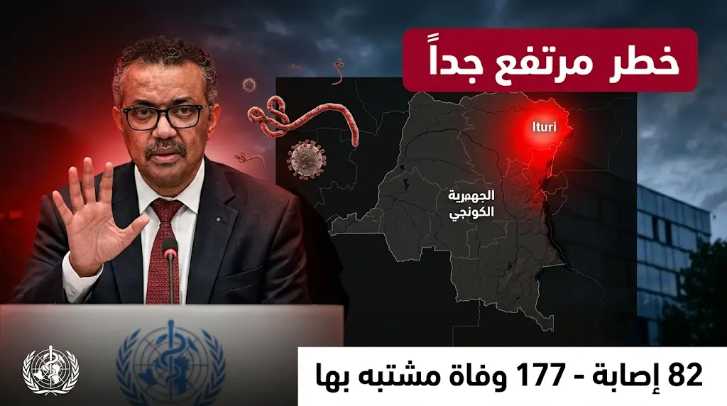 منظمة الصحة العالمية تحذر من سلالة بونديبوجيو المتحورة من فيروس إيبولا وتؤكد غياب اللقاحات والعلاجات