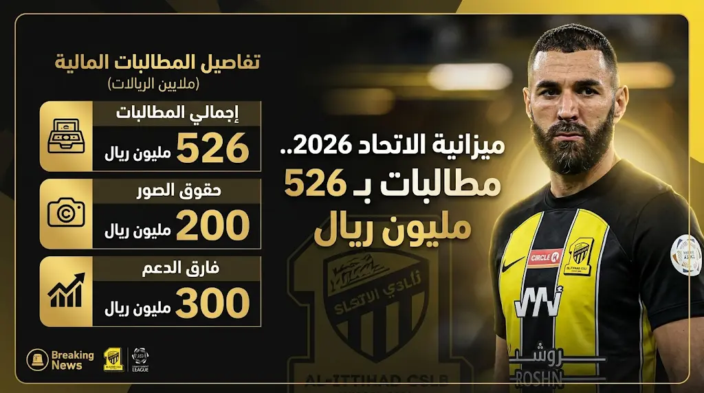 نادي الاتحاد يسعى لاسترداد 526 مليون ريال من رابطة الدوري السعودي للمحترفين
