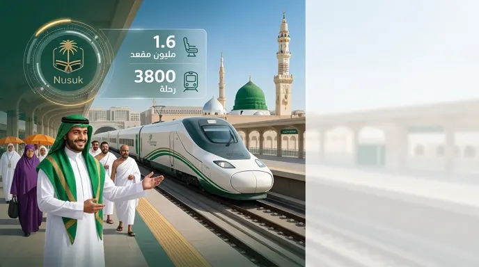 نجاح قياسي لقطار الحرمين السريع في نقل أكثر من 1.6 مليون حاج إلى المدينة المنورة