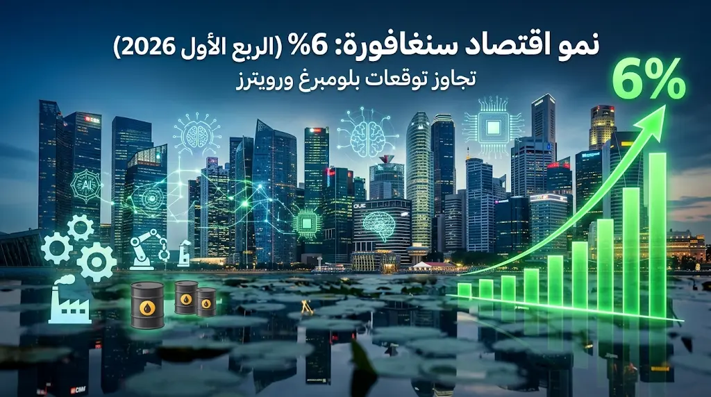 نمو الناتج المحلي لسنغافورة يتجاوز تقديرات بلومبرغ ورويترز ويحقق 6% مع تحذيرات من مخاطر صراع الشرق الأوسط