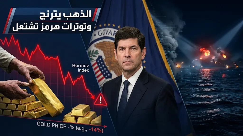 هبوط أسعار الذهب العالمية وتصاعد التوترات في مضيق هرمز بعد ضربات أمريكية ضد أهداف إيرانية