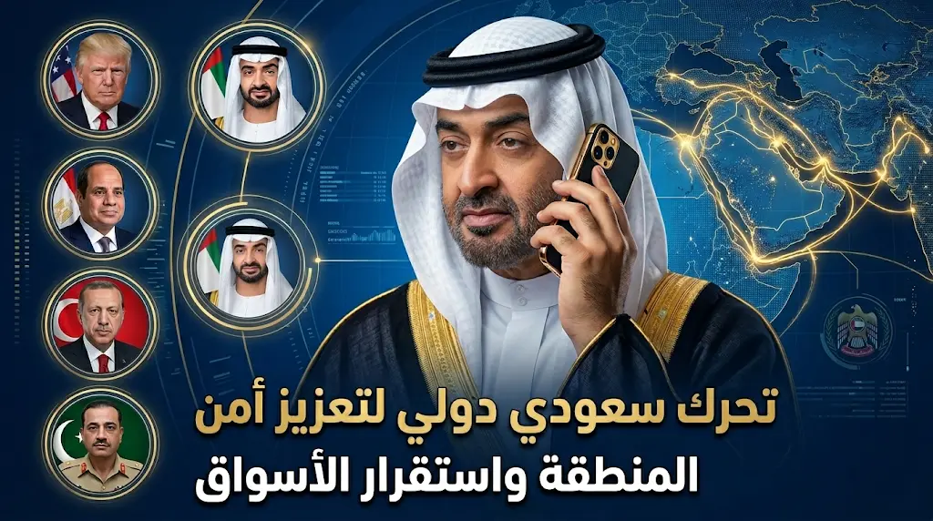 ولي العهد السعودي يبحث مع قادة أمريكا والإمارات ومصر وتركيا وباكستان تعزيز استقرار المنطقة وتأمين الاقتصاد العالمي