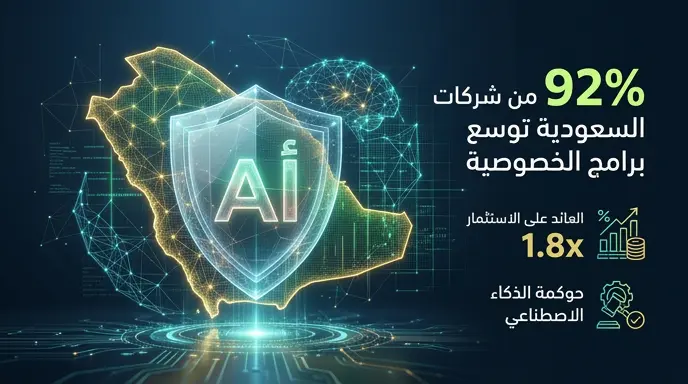 92% من الشركات السعودية توسع برامج خصوصية البيانات لتعزيز التوسع المسؤول في تطبيقات الذكاء الاصطناعي