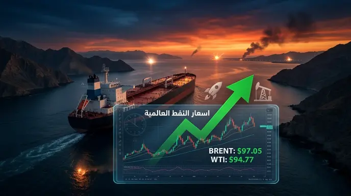 أسعار النفط تقفز عالمياً بعد هجمات صاروخية إيرانية تجاه الكويت والبحرين وغارات أمريكية على جزيرة قشم