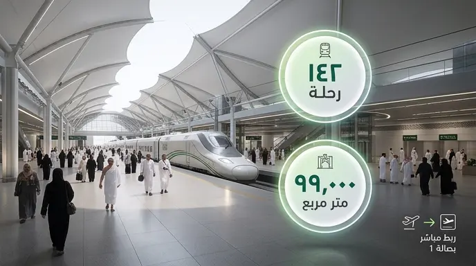 أكبر محطة قطار مرتبطة بالمطارات عالمياً في جدة تقلص زمن الوصول إلى مكة المكرمة لنحو 50 دقيقة فقط
