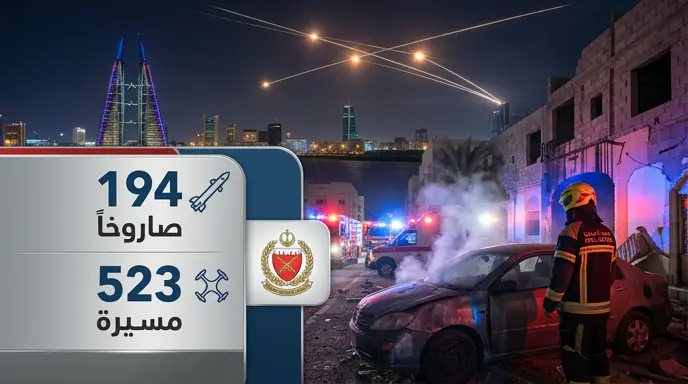 إصابة طفلة وتضرر منازل في المنامة ومدينة حمد إثر سقوط حطام مسيرات جرى اعتراضها في سماء البحرين