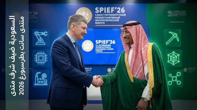 المملكة تشارك كضيف شرف في منتدى سانت بطرسبورغ الاقتصادي 2026 لتعزيز الاستثمارات في المعادن الحرجة وسلاسل الإمداد