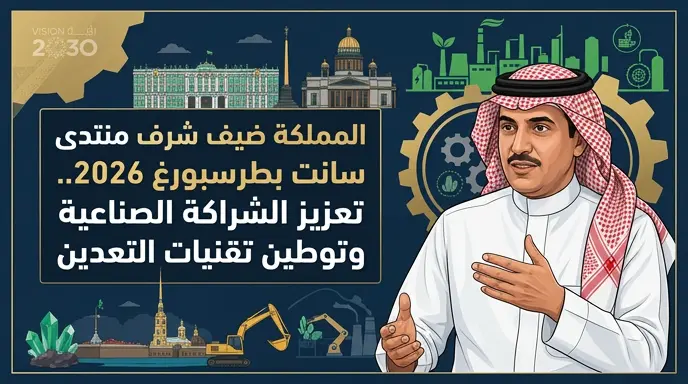 المملكة ضيف شرف منتدى سانت بطرسبورغ 2026 وتعاون سعودي روسي لتوطين صناعات التعدين