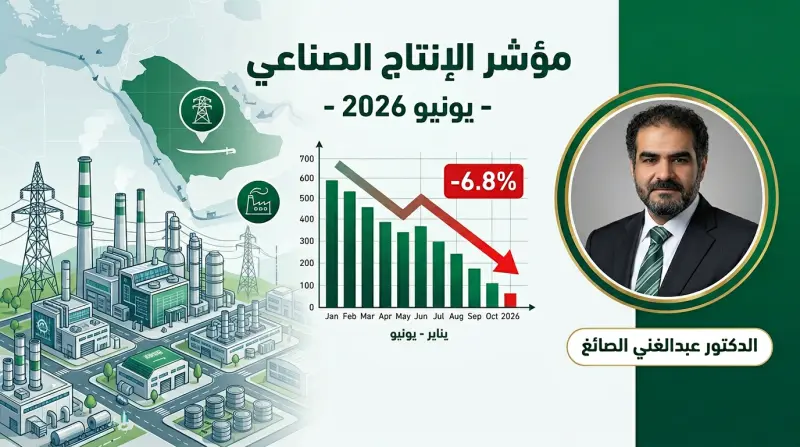انخفاض المؤشر الصناعي في المملكة بنسبة 6.8% وتوضيح حول تأثير إغلاق مضيق هرمز على الإنتاج