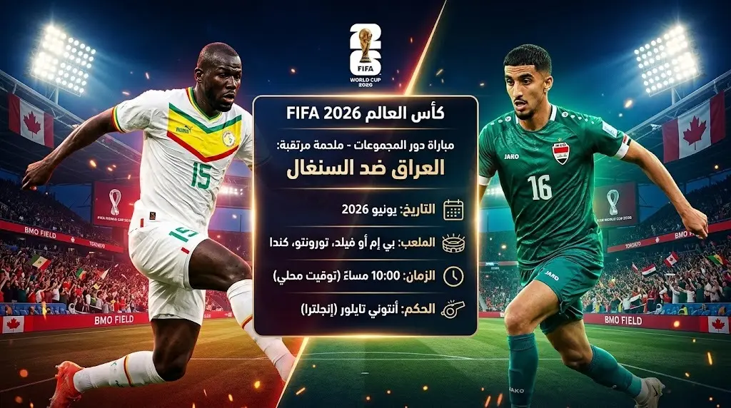 تشكيل منتخب العراق ضد السنغال اليوم في كأس العالم 2026 وموعد المباراة