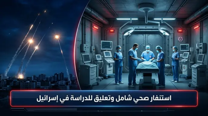 تعليق الدراسة ونقل العمليات الطبية للمنشآت المحصنة في إسرائيل عقب هجمات بصواريخ بالستية