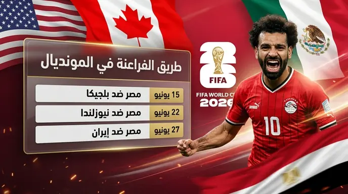 جدول مباريات مصر في كأس العالم 2026 والقنوات الناقلة
