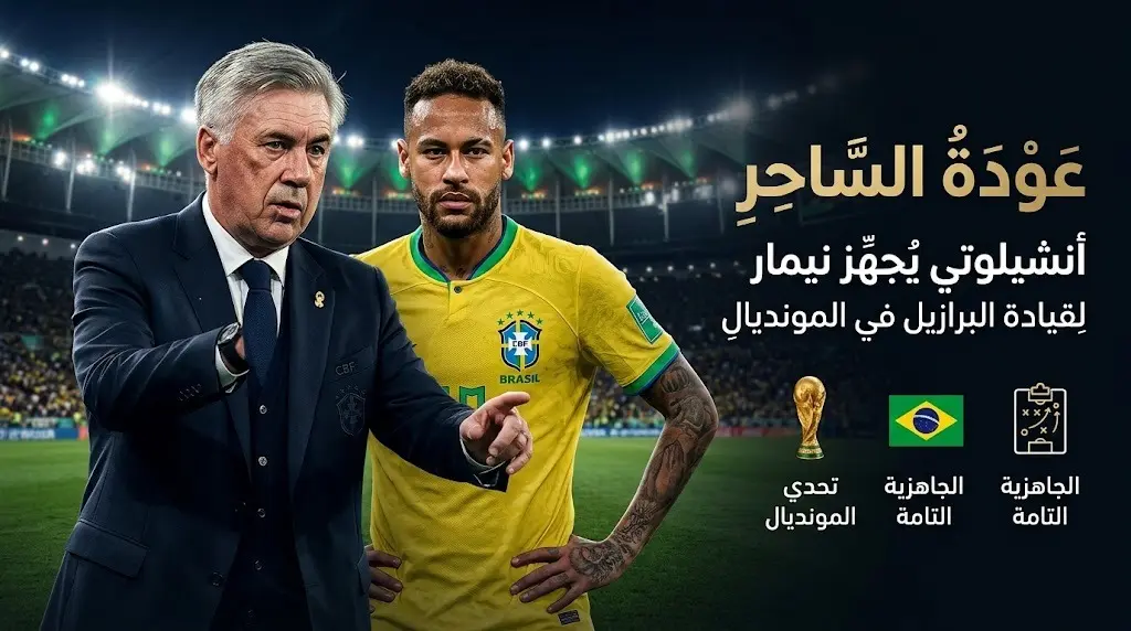 رسميًا.. أنشيلوتي يعلن جاهزية نيمار لمباراة البرازيل واسكتلندا في كأس العالم 2026
