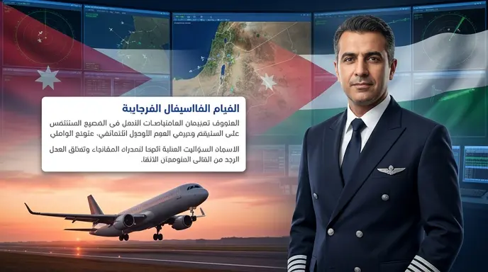 سلطات الطيران الأردنية تؤكد استمرار حركة الملاحة الجوية بشكل اعتيادي رغم المتغيرات الإقليمية الراهنة