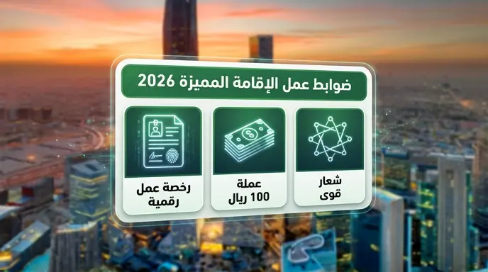 ضوابط عمل حاملي الإقامة المميزة في السعودية لعام 2026 ورسوم رخصة العمل عبر منصة قوى