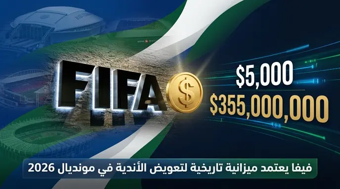 فيفا يحدد 5000 دولار كحد أدنى لتعويض الأندية يومياً عن كل لاعب في كأس العالم 2026