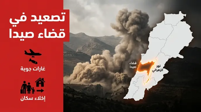 مقتل 6 أشخاص في غارة إسرائيلية على المروانية مع توسيع إنذارات الإخلاء في قضاء صيدا