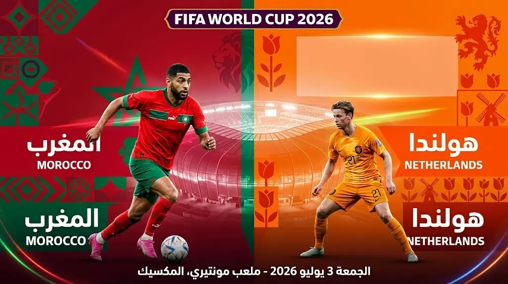 موعد مباراة المغرب ضد هولندا في دور الـ32 بكأس العالم 2026