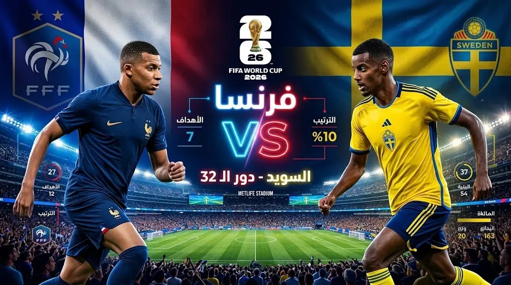 معلق مباراة فرنسا والسويد في كأس العالم 2026