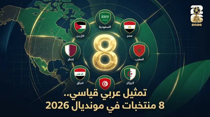 مونديال 2026 يشهد أكبر تواجد عربي في التاريخ بمشاركة 8 منتخبات