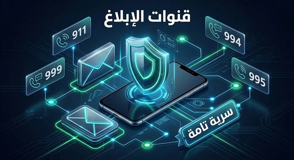 إنفوجرافيك أمني عصري يوضح أرقام وقنوات التواصل المعتمدة للإبلاغ عن مهربي ومروجي المخدرات بطريقة آمنة وسرية.