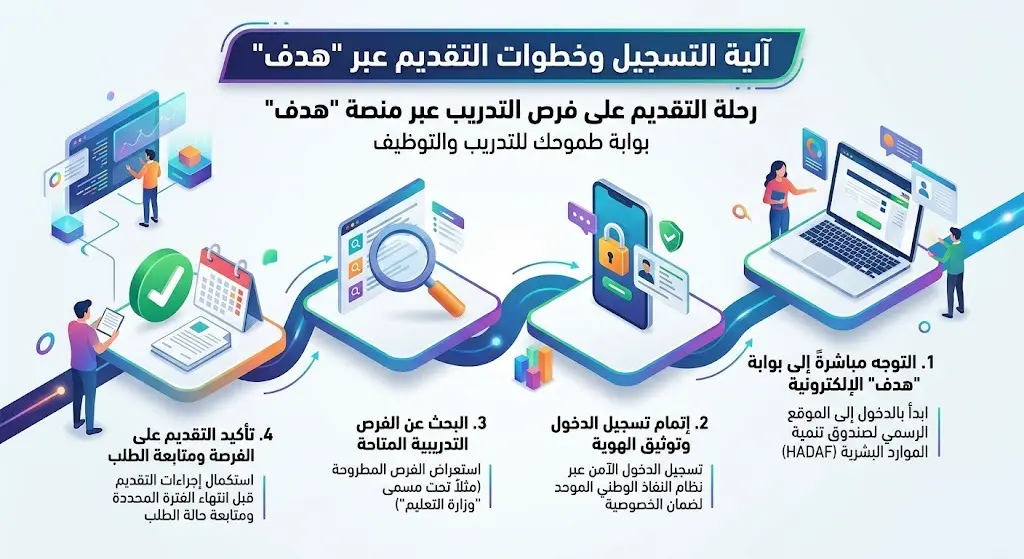 آلية التسجيل وخطوات التقديم عبر "هدف"