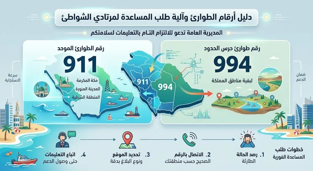 أرقام الطوارئ وآلية طلب المساعدة في الحالات الطارئة