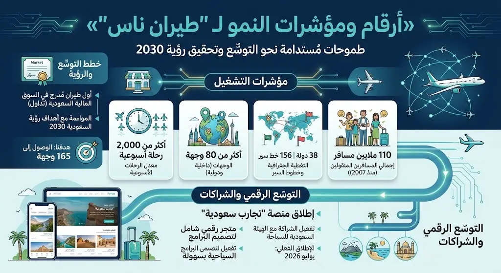 أرقام ومؤشرات النمو لـ "طيران ناس"