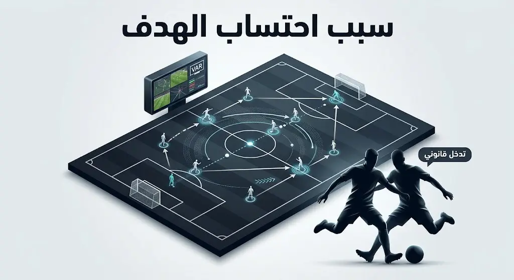 إنفوجرافيك تحليلي يوضح قانونية التدخل وأسباب قرار تقنية الفيديو باحتساب هدف النرويج ضد إنجلترا