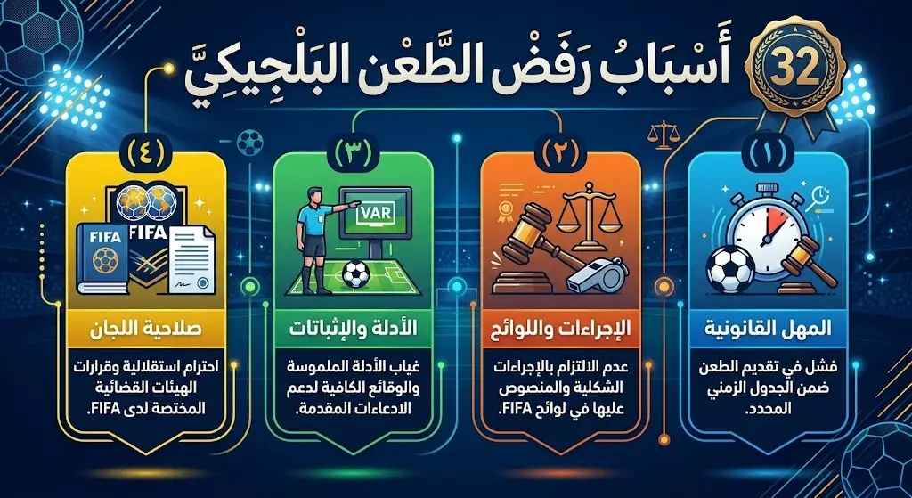 أسباب رفض "فيفا" للطعن البلجيكي