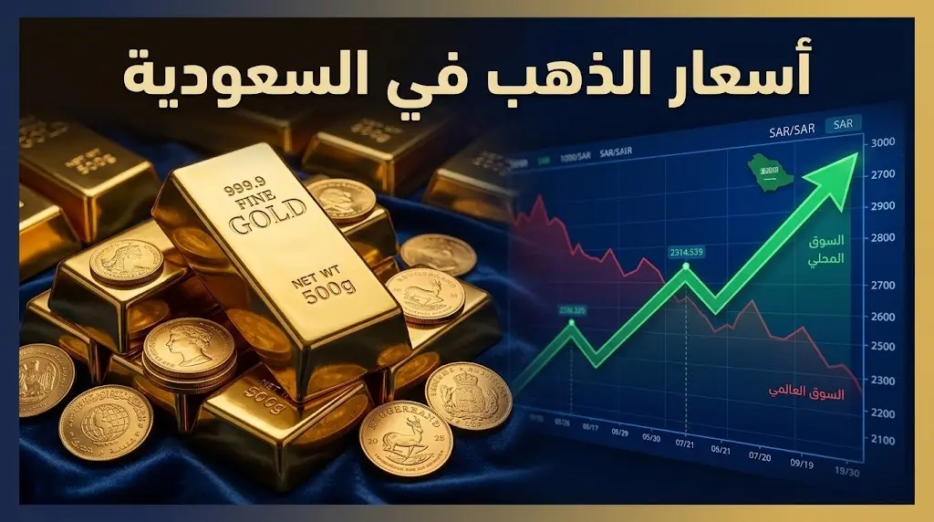 أسعار الذهب اليوم في السعودية الجمعة: عيار 21 يرتفع محلياً ويعاكس التراجع العالمي