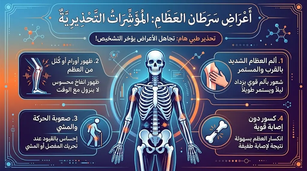 أعراض سرطان العظام والمؤشرات التحذيرية