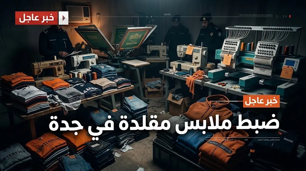 أمانة جدة تحبط توزيع آلاف الملابس المقلدة وتصادر معدات للطباعة والتطريز داخل مواقع سكنية